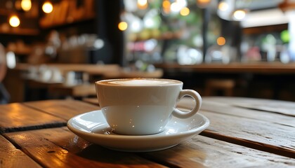 Warm Inviting Coffee Atmosphere in a Rustic Cafe Setting