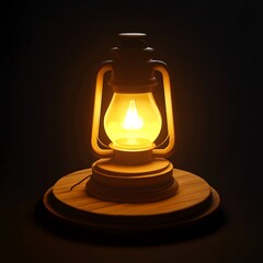 Poster - 3D Lamp Icon: Essential Lighting for Home Illustration Logo