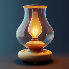 Sticker - 3D Lamp Icon: Essential Lighting for Home Illustration Logo