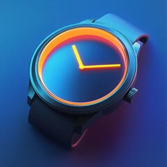 Sticker - 3D Watch Icon: Timeless and Stylish Timepiece Illustration Logo