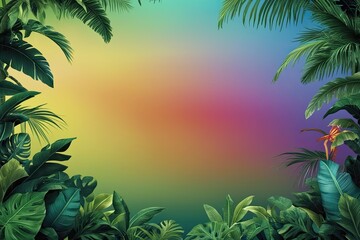 Wall Mural - vibrant 4k abstract cosmic color gradient background with ethereal holographic texture