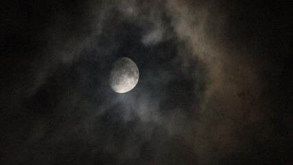 Wall Mural - moon and clouds at night