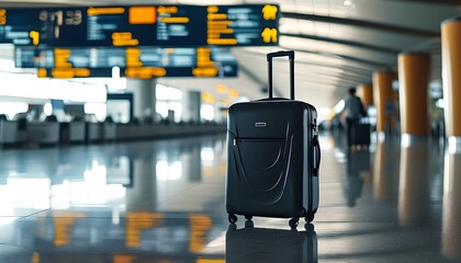 Travel Essentials: Luggage at the Airport Terminal for a Journey Ahead