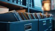© otwdesign - Close-up of a Filing Cabinet Drawer with Stacks of Papers