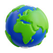 © Zulfikar - Earth model in 3d illustration style. Cute style. Cartoon Style. Realistic render. Elements