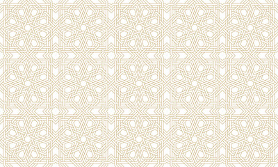 Wall Mural - Seamless geometric pattern in authentic arabian style.