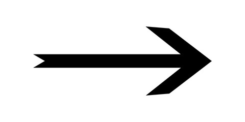 Black on white Arrow shape element