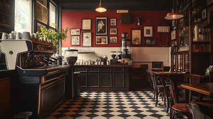 Canvas Print - interior of a restaurant