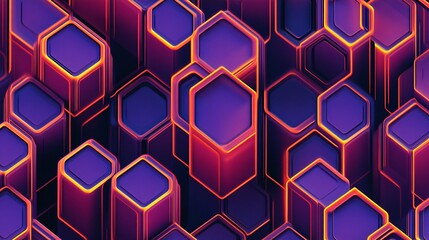 Poster - Abstract geometric shapes with vibrant colors.