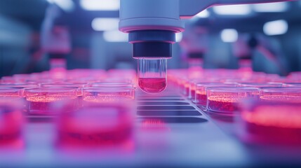automated liquid dispensing system in a lab setting