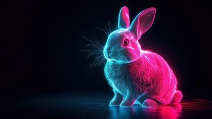 Poster - Neon Bunny