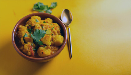 Delicious Indian Curry in a Bowl with a Spoon