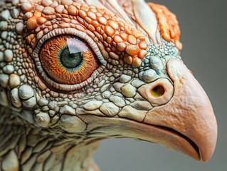 Poster - Close Up of a Detailed Reptile Sculpture