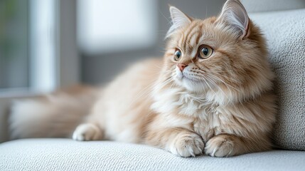 Elegant Persian Cat in Calm Indoor Setting