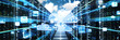 © Premium Graphics - Collage of Ai-powered   cloud storage solutions cloud computing services where AI optimizes storage allocation and ensures data security