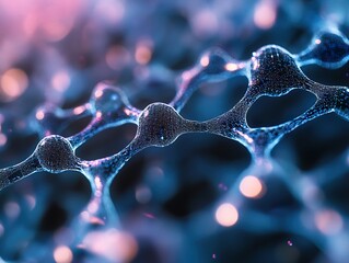 Wall Mural - abstract science background: network of glowing connections
