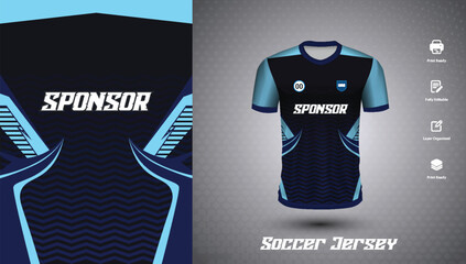 Poster - Soccer jersey design for sublimation or sports t-shirt design for cricket
