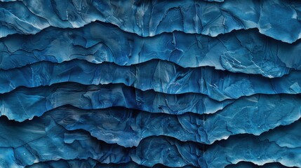 Poster - Texture of layers in blue color