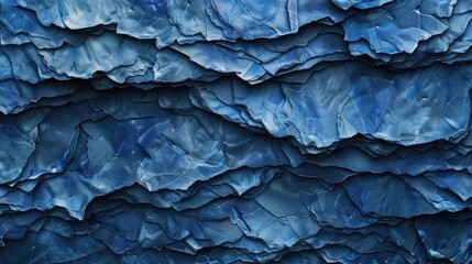Poster - Texture of layers in blue color