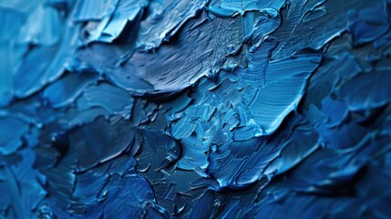 Poster - Texture of layers in blue color