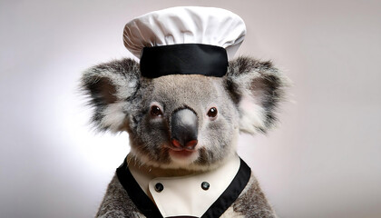 Cooking Koala in Chef Hat