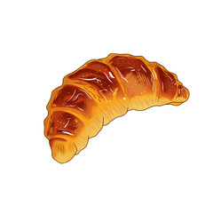 croissant isolated on white