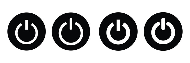 Aufkleber - power icon set. power switch icon. electric power.