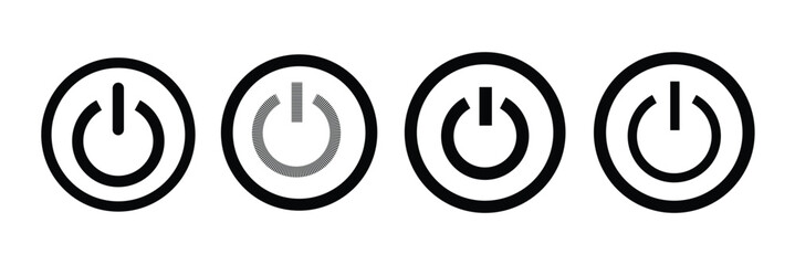 Aufkleber - power icon set. power switch icon. electric power.