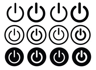 Aufkleber - power icon set. power switch icon. electric power.