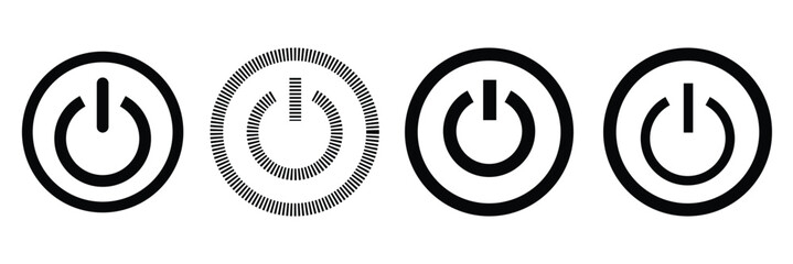 Aufkleber - power icon set. power switch icon. electric power.