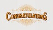 © Erlinda - congratulations decorative design lettering on plain white background