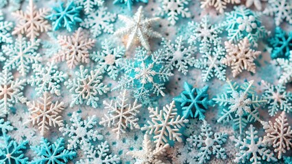 Wall Mural - Christmas snowflake decoration background