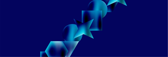 Fototapete - Fluid color geometric shapes abstract background. Vector Illustration For Wallpaper, Banner, Background, Card, Book Illustration, landing page