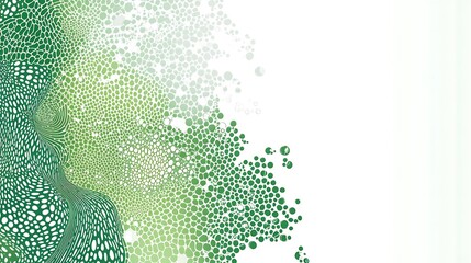 Leinwandbilder - Abstract green dot pattern with a white background.