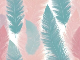 abstract pastel of the feather Christmas tree background