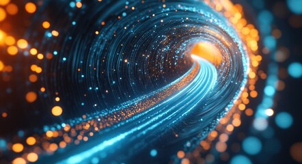 Poster - Abstract Futuristic Speed-of-Light Imagery with Fiber-Optic Cables