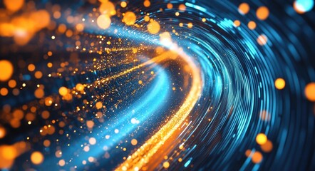Poster - Abstract Futuristic Speed-of-Light Imagery with Fiber-Optic Cables