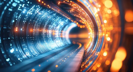 Poster - Abstract Futuristic Speed-of-Light Imagery with Fiber-Optic Cables