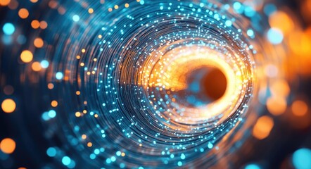 Poster - Abstract Futuristic Speed-of-Light Imagery with Fiber-Optic Cables