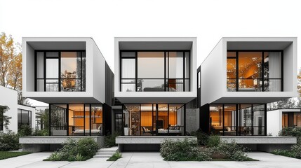 Sticker - Modern Architectural Design   Contemporary Townhouse Exterior