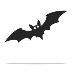 Wall Mural - Spooky halloween bat vector isolated illustration