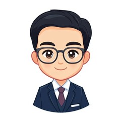 Wall Mural - Create a playful cartoon avatar of an auditor that fits perfectly as your WeChat profile picture.