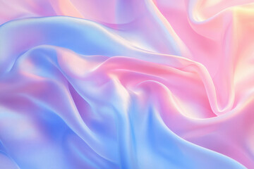 Aufkleber - Pastel satin fabric flowing in soft folds background