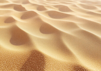 Wall Mural - Aerial view of golden sand dunes forming a wavy pattern background