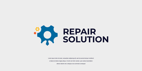 Repair service logo template design vector