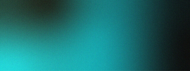 Wall Mural - Ombre gradient. Matt Green gradient with Noise grain rough grungy and shimmer metallic background. Blue green gradient background with a grainy texture. Dark turquoise grainy texture