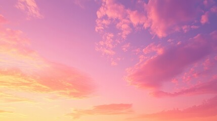 Wall Mural - serene sunrise: morning sky in pink and orange hues inspiring peaceful wake-up