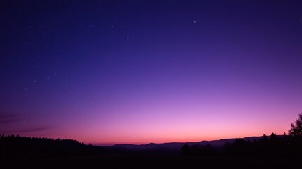 Wall Mural - Twilight Sky Filled with First Stars: A Scene of Wonder and Serenity