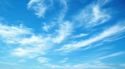 a clear blue sky with a gentle breeze, resembling the sky carefree nature