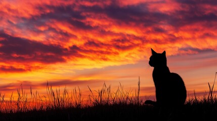 Wall Mural - serene sunset sky - a tender goodbye in warm colors